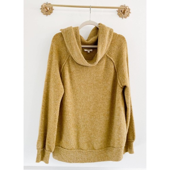 easel Sweaters Easel Green Cowl Neck Oversized Sweater Poshmark